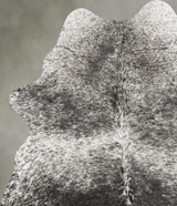 Salt and Pepper Black Medium Brazilian Cowhide Rug 6'4"H x 4'5"W #B30836 by Hudson Hides