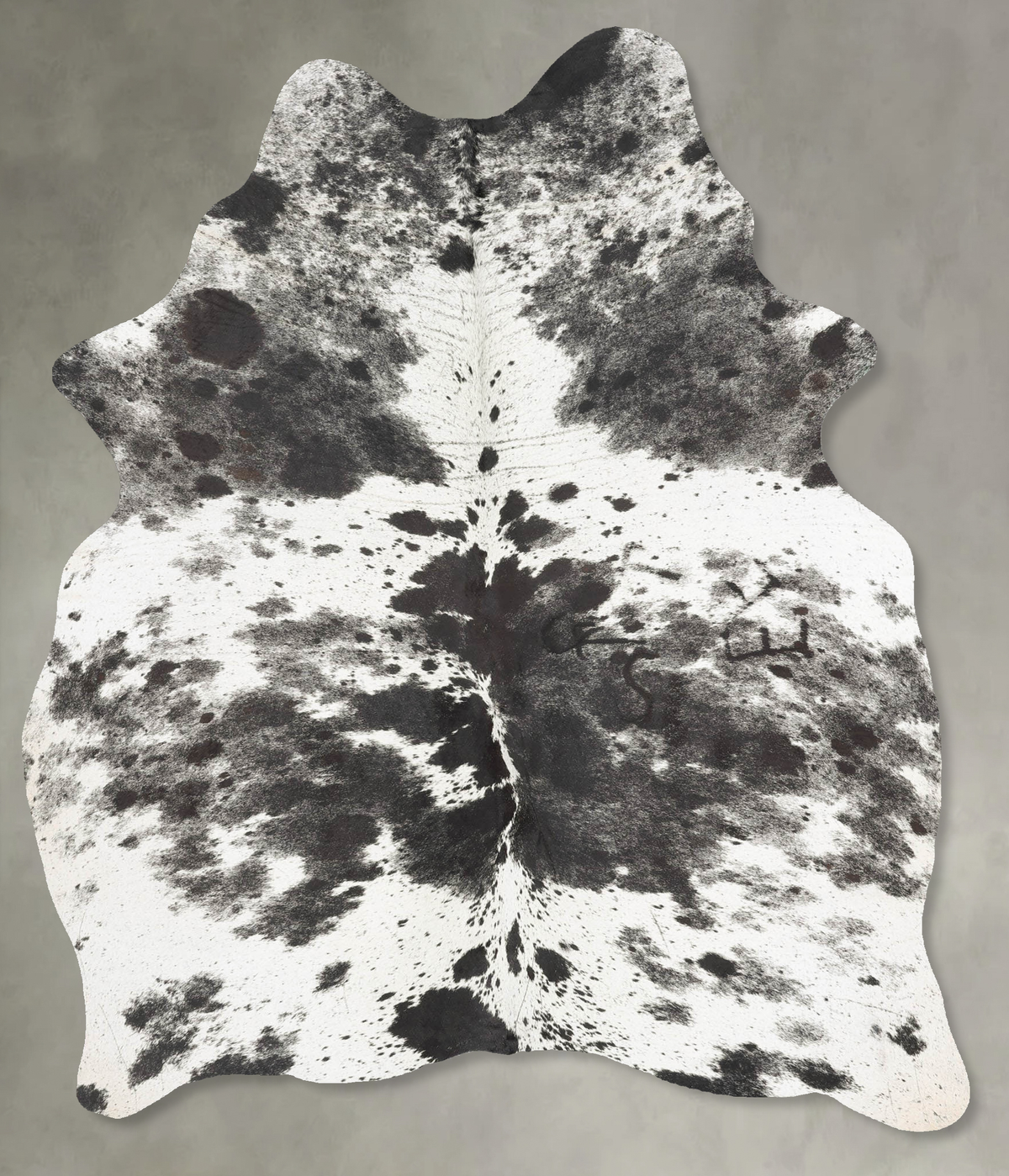 Salt and Pepper Black Cowhide Rug #B30837