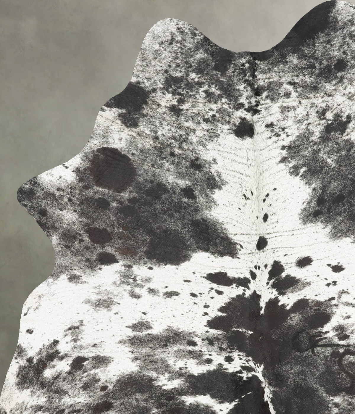 Salt and Pepper Black Medium Brazilian Cowhide Rug 6'2"H x 4'4"W #B30837 by Hudson Hides