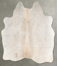 Grey with Beige Medium Brazilian Cowhide Rug 4'11"H x 4'11"W #B30838 by Hudson Hides