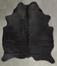 Solid Black X-Large Brazilian Cowhide Rug 7'1"H x 5'10"W #B30840 by Hudson Hides