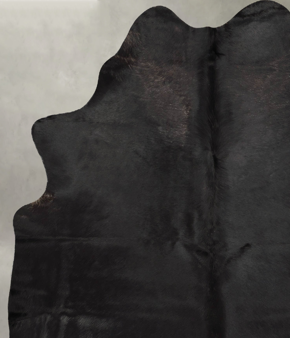 Solid Black X-Large Brazilian Cowhide Rug 7'1"H x 5'10"W #B30840 by Hudson Hides