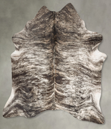 Grey Brindle X-Large Brazilian Cowhide Rug 7'8"H x 6'0"W #B30847 by Hudson Hides