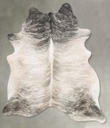 Grey Brindle X-Large Brazilian Cowhide Rug 7'9"H x 6'5"W #B30853 by Hudson Hides