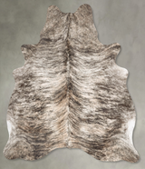 Light Brindle X-Large Brazilian Cowhide Rug 7'7"H x 6'2"W #B30858 by Hudson Hides
