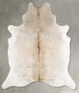 Grey with Beige X-Large Brazilian Cowhide Rug 7'8"H x 6'4"W #B30860 by Hudson Hides
