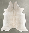 Grey with Beige XX-Large Brazilian Cowhide Rug 7'10"H x 7'1"W #B30863 by Hudson Hides