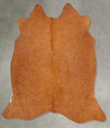 Solid Brown Large Brazilian Cowhide Rug 6'4"H x 5'11"W #B30865 by Hudson Hides