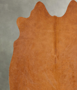 Solid Brown Large Brazilian Cowhide Rug 6'4"H x 5'11"W #B30865 by Hudson Hides