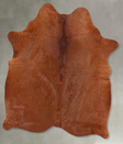 Solid Brown Large Brazilian Cowhide Rug 6'4"H x 5'4"W #B30866 by Hudson Hides