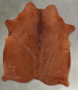Solid Brown Large Brazilian Cowhide Rug 6'4"H x 5'4"W #B30866 by Hudson Hides