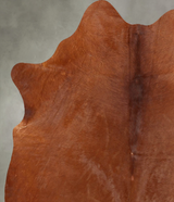 Solid Brown Large Brazilian Cowhide Rug 6'4"H x 5'4"W #B30866 by Hudson Hides