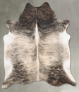 Grey Brindle X-Large Brazilian Cowhide Rug 7'1"H x 6'7"W #B30873 by Hudson Hides