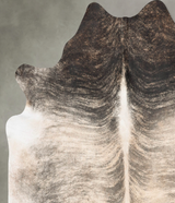Grey Brindle X-Large Brazilian Cowhide Rug 7'1"H x 6'7"W #B30873 by Hudson Hides
