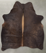 Chocolate Medium Brazilian Cowhide Rug 5'10"H x 5'0"W #B30876 by Hudson Hides