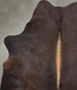 Chocolate Medium Brazilian Cowhide Rug 5'10"H x 5'0"W #B30876 by Hudson Hides
