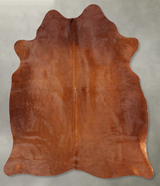 Solid Brown Large Brazilian Cowhide Rug 6'6"H x 5'6"W #B30879 by Hudson Hides
