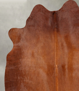 Solid Brown Large Brazilian Cowhide Rug 6'6"H x 5'6"W #B30879 by Hudson Hides