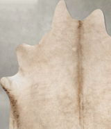 Champagne X-Large Brazilian Cowhide Rug 7'2"H x 6'6"W #B30884 by Hudson Hides