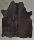 Chocolate Large Brazilian Cowhide Rug 6'2"H x 5'4"W #B30885 by Hudson Hides
