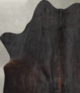 Chocolate Large Brazilian Cowhide Rug 6'2"H x 5'4"W #B30885 by Hudson Hides