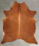 Solid Brown XX-Large Brazilian Cowhide Rug 8'0"H x 6'4"W #B30886 by Hudson Hides