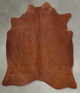 Solid Brown X-Large Brazilian Cowhide Rug 6'8"H x 6'3"W #B30887 by Hudson Hides