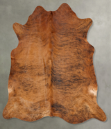 Medium Brindle X-Large Brazilian Cowhide Rug 6'7"H x 6'5"W #B30888 by Hudson Hides