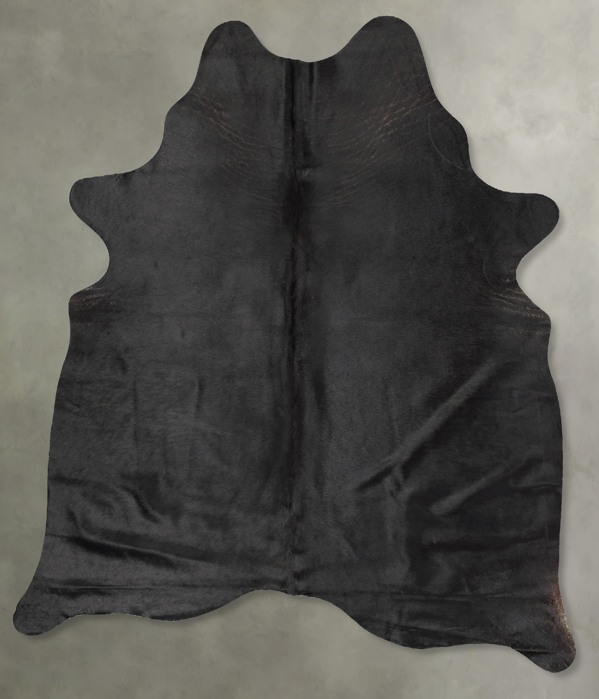 Solid Black Cowhide Rug #B30889