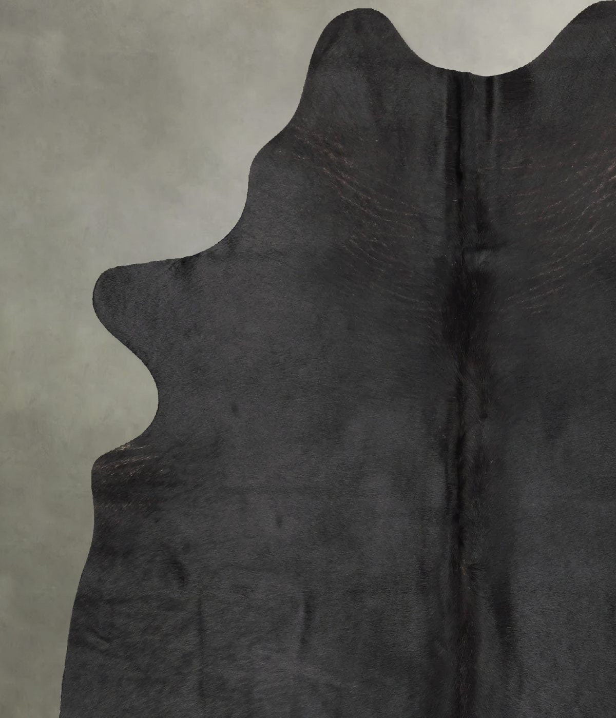 Solid Black Cowhide Rug #B30889