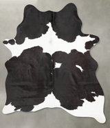 Black and White Large Brazilian Cowhide Rug 6'11"H x 5'0"W #B30894 by Hudson Hides
