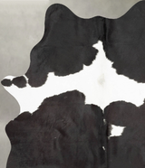 Black and White Large Brazilian Cowhide Rug 6'11"H x 5'0"W #B30894 by Hudson Hides