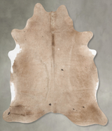 Taupe X-Large Brazilian Cowhide Rug 7'1"H x 6'3"W #B30895 by Hudson Hides