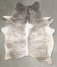 Grey Brindle X-Large Brazilian Cowhide Rug 7'9"H x 6'0"W #B30897 by Hudson Hides