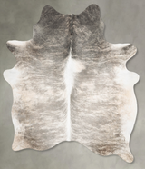 Grey Brindle X-Large Brazilian Cowhide Rug 7'9"H x 6'0"W #B30897 by Hudson Hides