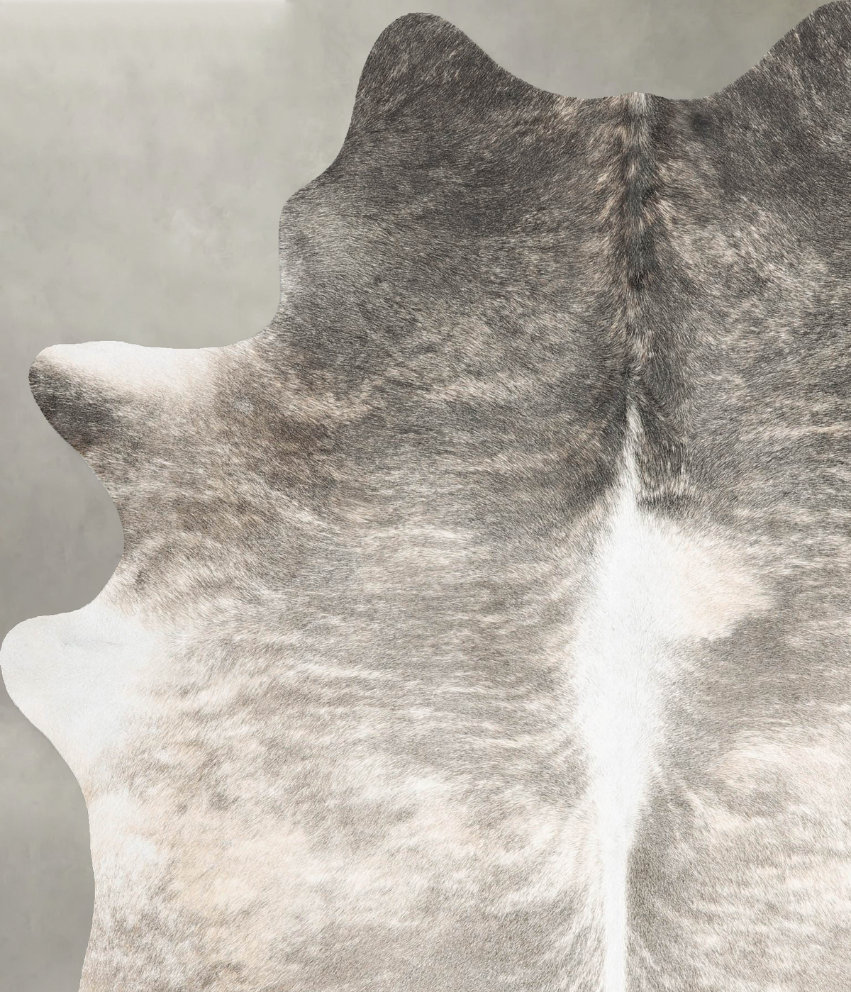 Grey Brindle X-Large Brazilian Cowhide Rug 7'9"H x 6'0"W #B30897 by Hudson Hides