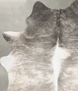 Grey Brindle X-Large Brazilian Cowhide Rug 7'9"H x 6'0"W #B30897 by Hudson Hides