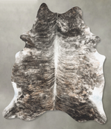 Grey Brindle X-Large Brazilian Cowhide Rug 7'11"H x 6'3"W #B30900 by Hudson Hides