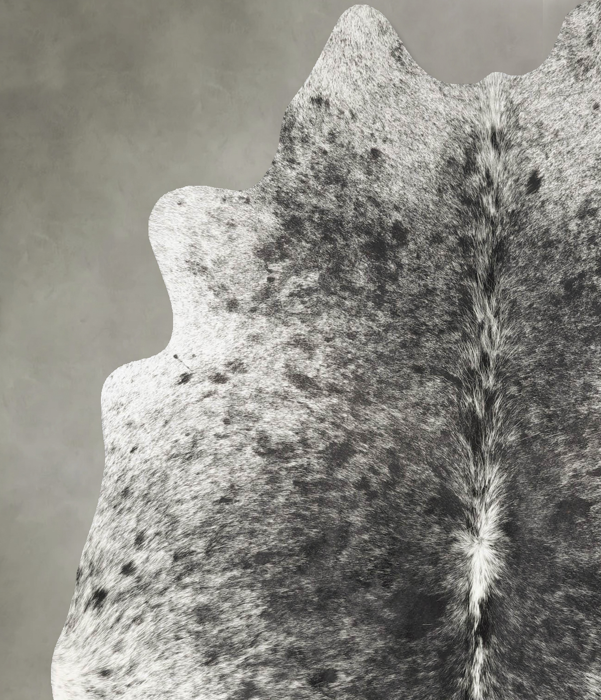 Salt and Pepper Black Medium Brazilian Cowhide Rug 5'9"H x 5'1"W #B30901 by Hudson Hides