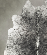 Salt and Pepper Black Medium Brazilian Cowhide Rug 5'9"H x 5'1"W #B30901 by Hudson Hides