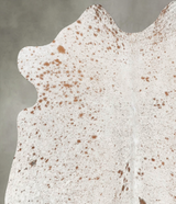 Salt and Pepper Brown Medium Brazilian Cowhide Rug 4'11"H x 5'0"W #B30902 by Hudson Hides