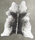 Salt and Pepper Black Medium Brazilian Cowhide Rug 6'2"H x 4'9"W #B30905 by Hudson Hides