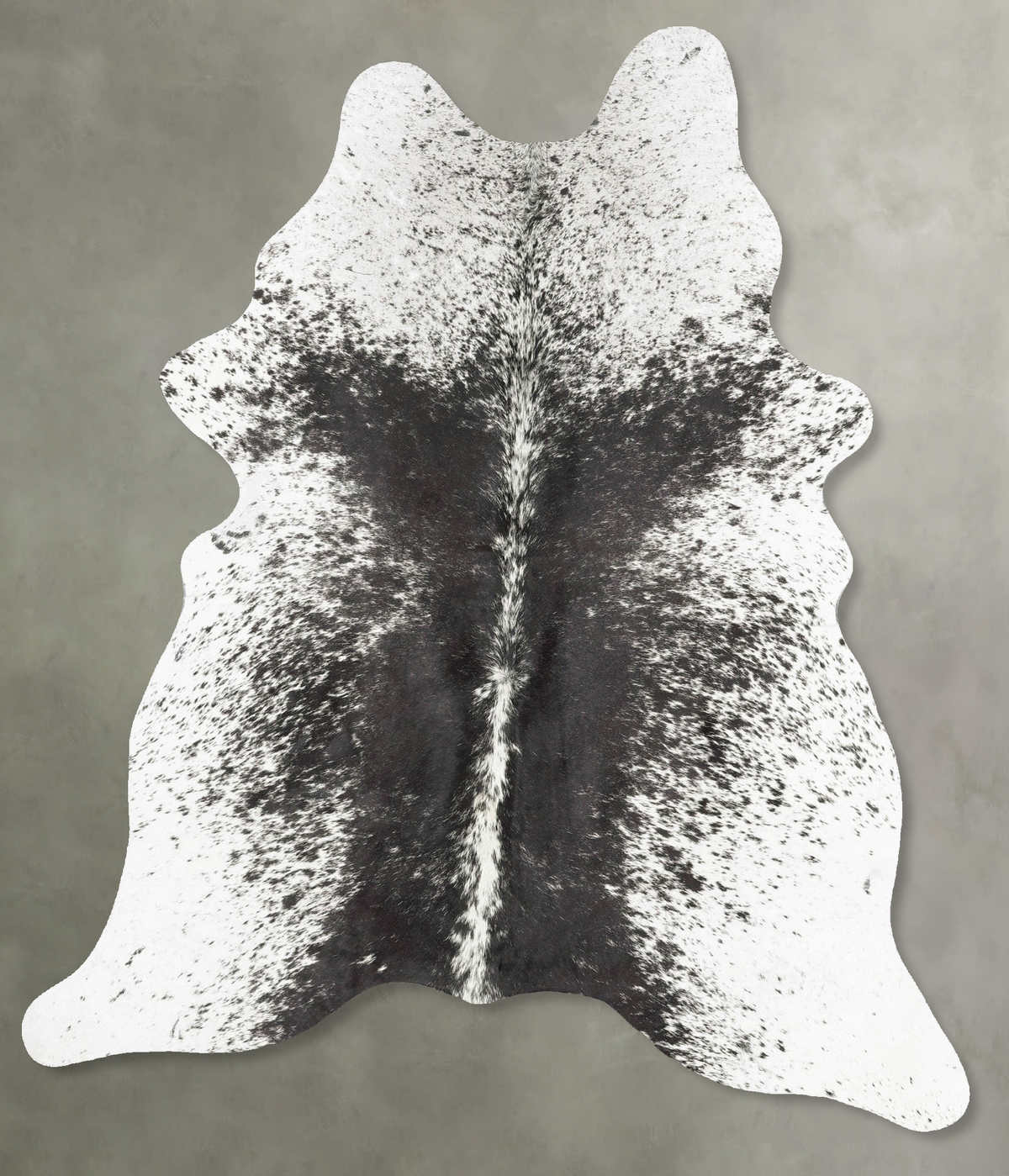Salt and Pepper Black Cowhide Rug #B30905