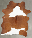 Brown and White Medium Brazilian Cowhide Rug 6'1"H x 3'11"W #B30910 by Hudson Hides