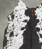 Salt and Pepper Black Medium Brazilian Cowhide Rug 4'10"H x 5'1"W #B30911 by Hudson Hides