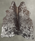 Salt and Pepper Black Medium Brazilian Cowhide Rug 4'7"H x 4'8"W #B30913 by Hudson Hides