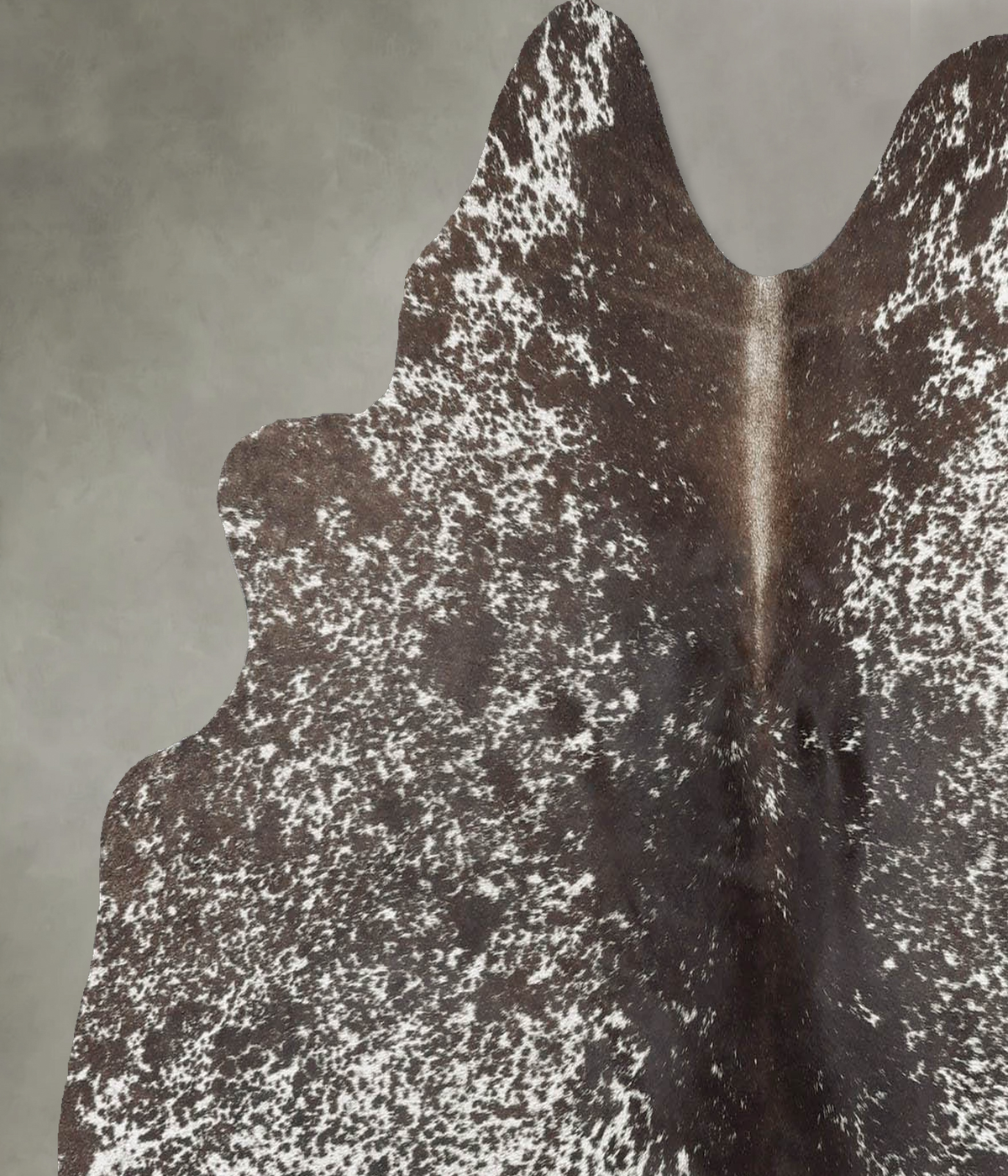 Salt and Pepper Black Medium Brazilian Cowhide Rug 4'7"H x 4'8"W #B30913 by Hudson Hides
