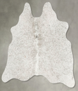 Salt and Pepper Black Medium Brazilian Cowhide Rug 4'2"H x 4'4"W #B30917 by Hudson Hides
