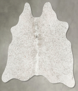 Salt and Pepper Black Medium Brazilian Cowhide Rug 4'2"H x 4'4"W #B30917 by Hudson Hides