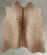 Taupe Medium Brazilian Cowhide Rug 4'3"H x 4'5"W #B30918 by Hudson Hides